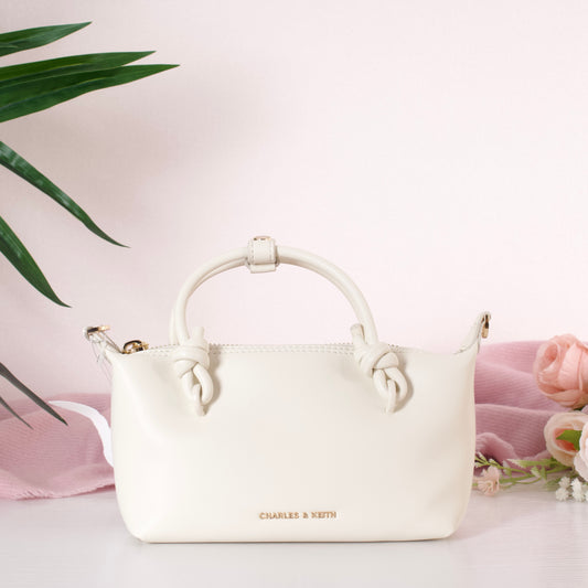Sammie Knotted-Handle Tote Bag - Cream
