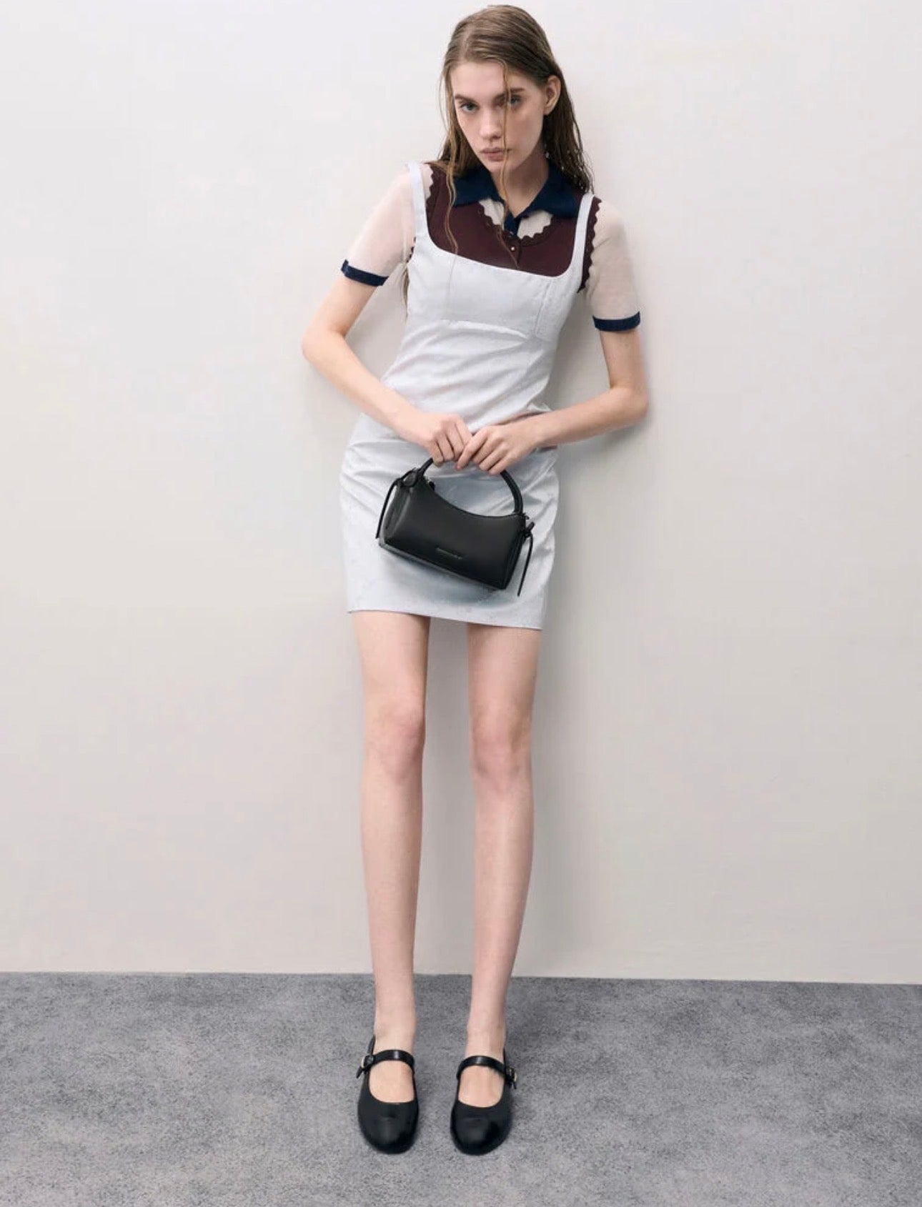 Hazel Bow Top Handle Bag - Noir