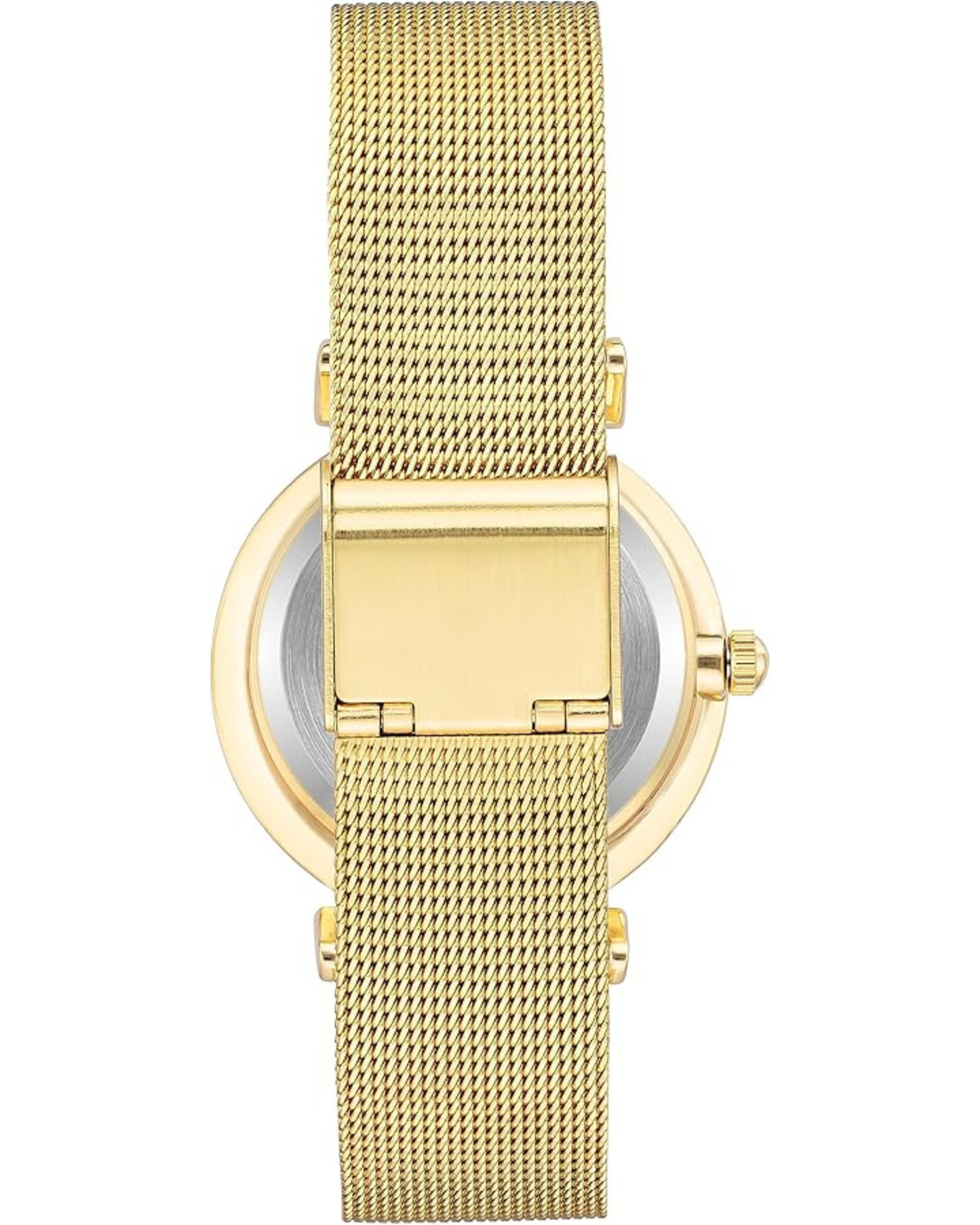 Women's Glitter Accented Mesh Bracelet Watch Gold/Black