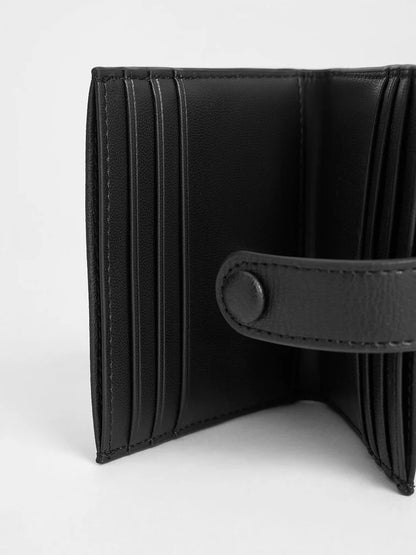 Bliss Snap Button Card Holder - Noir