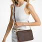 Jet Set Large Printed Logo Crossbody Bag- BROWN