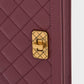 Micaela Quilted Long Wallet - Burgundy