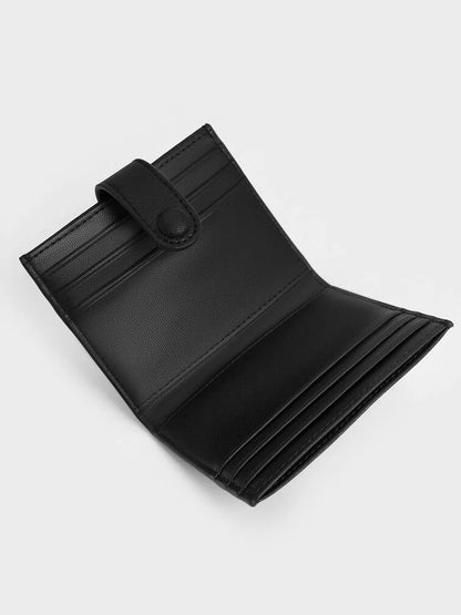 Bliss Snap Button Card Holder - Noir