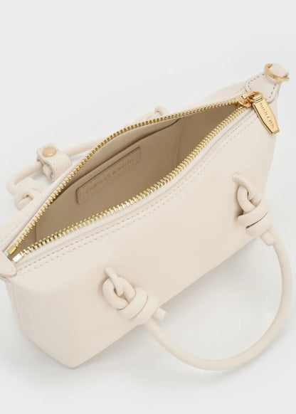 Sammie Knotted-Handle Tote Bag - Cream