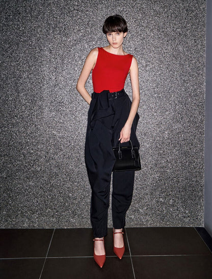 Rene Structured Top Handle Bag - Black