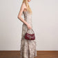 Agatha Chain-Accent Hobo Bag - Burgundy