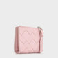 Ivette Woven Top-Zip Small Wallet - Cotton Candy Pink