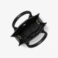 Mercer Extra-Small Logo and Leather Crossbody Bag- BLACK