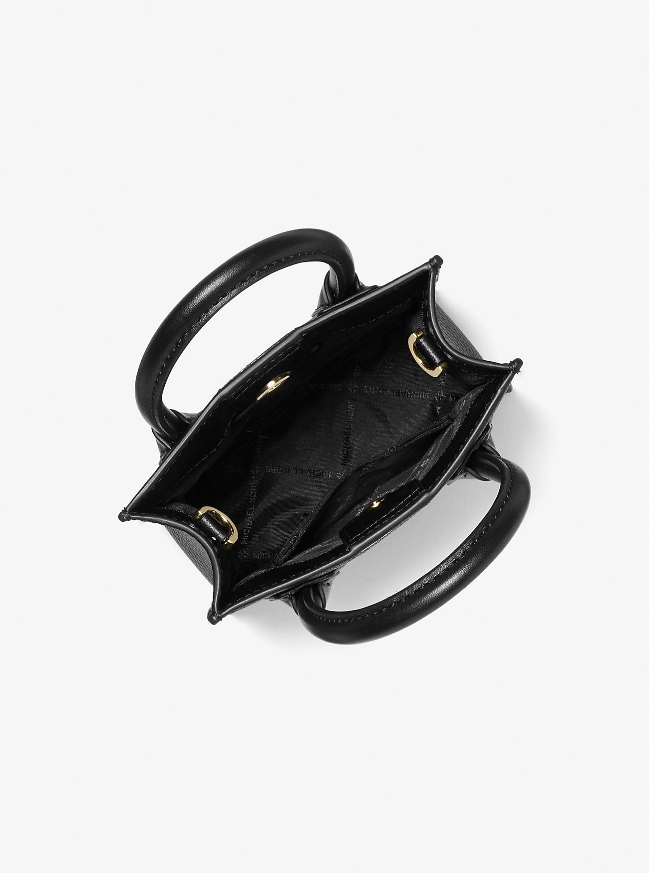 Mercer Extra-Small Logo and Leather Crossbody Bag- BLACK