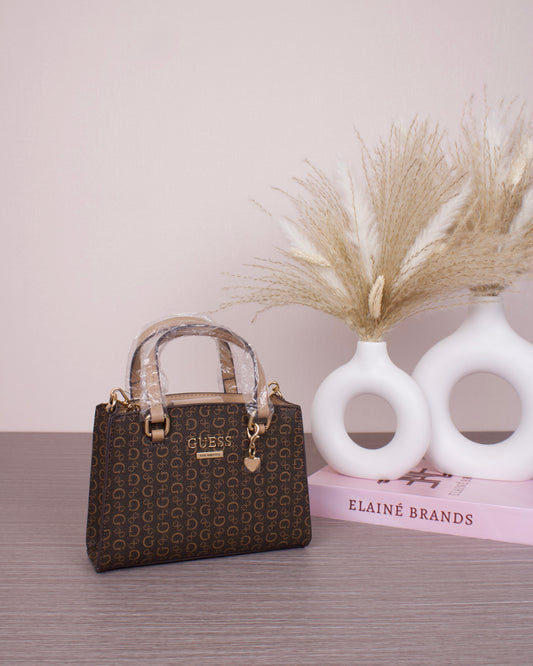 Earlene Logo Mini Satchel- Brown