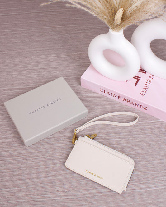 Multi-Slot Wristlet Card Holder - Cream