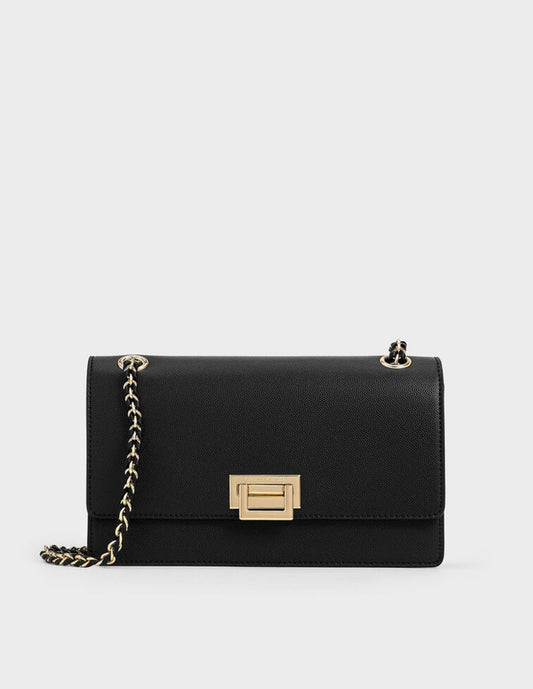 Everline Braided-Strap Shoulder Bag - Black
