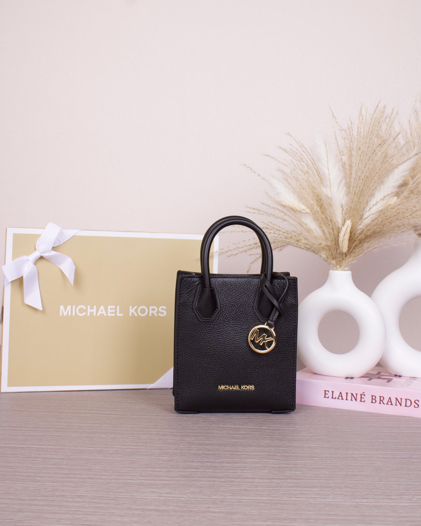 Mercer Extra-Small Pebbled Leather Crossbody Bag- BLACK