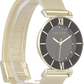 Women's Glitter Accented Mesh Bracelet Watch Gold/Black