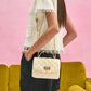 Cressida Quilted Top Handle Bag - Cream