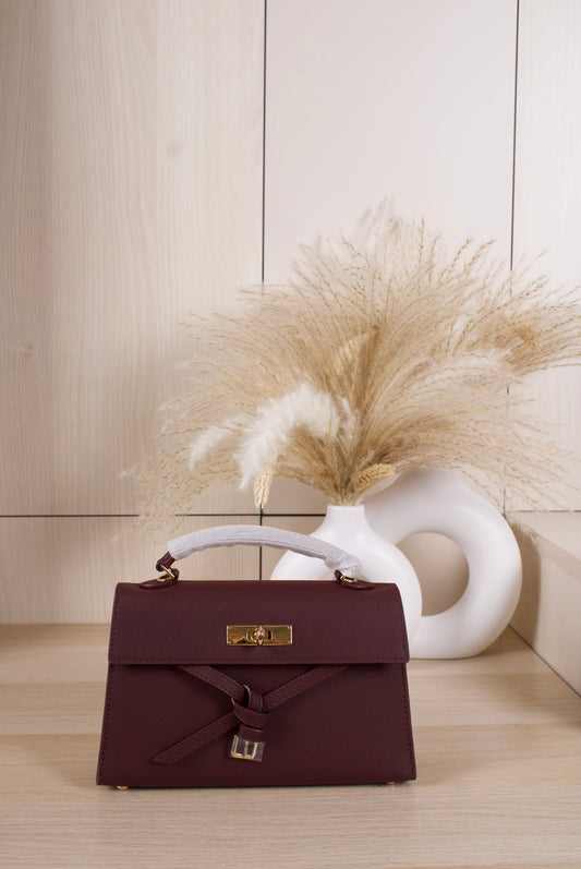 Tricha Knotted-Belt Top Handle Bag
