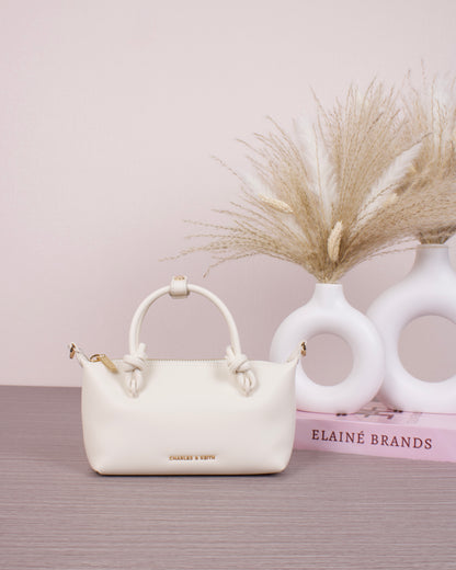 Sammie Knotted-Handle Tote Bag - Cream
