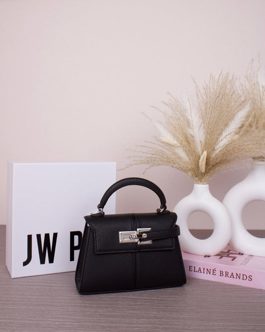Elise Top Handle Bag - Black