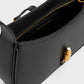 Cesia Metallic Accent Shoulder Bag - Black