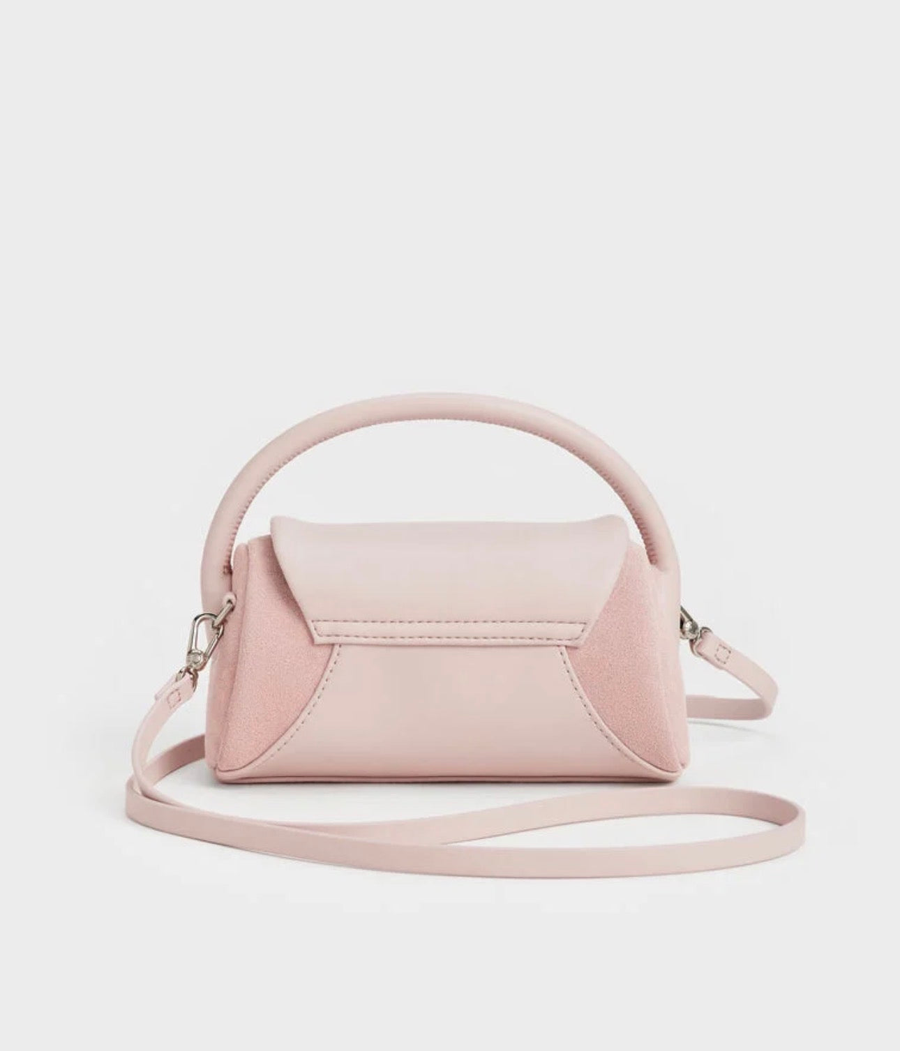 Girls' Nelly Recycled Suede Top Handle Bag - Pink
