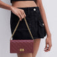 Micaela Quilted Long Wallet - Burgundy