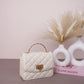 Cressida Quilted Top Handle Bag - Cream