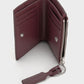 Ivette Woven Top-Zip Small Wallet - Wineberry Red