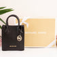 Mercer Extra-Small Pebbled Leather Crossbody Bag- BLACK