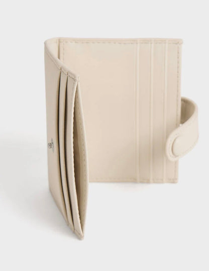 Bliss Snap Button Card Holder - Beige