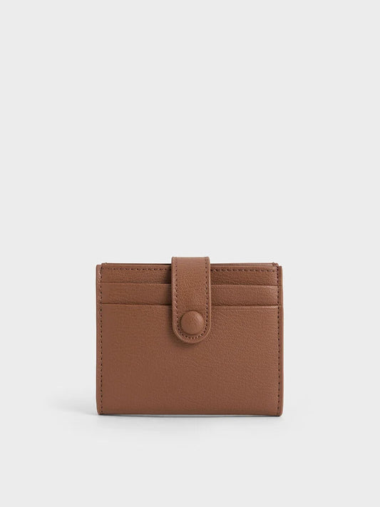 Bliss Snap Button Card Holder - Chocolate