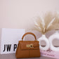 Elise Top Handle Bag - Brown