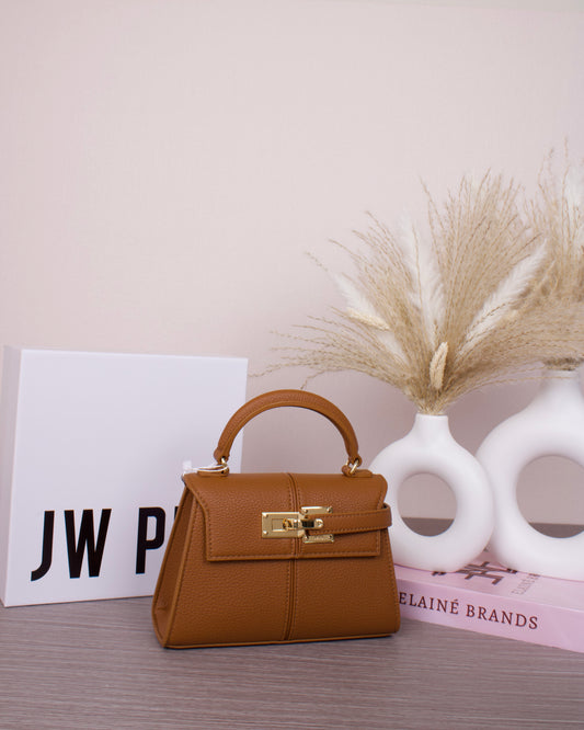 Elise Top Handle Bag - Brown