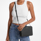 Jet Set Large Printed Logo Crossbody Bag- BLACK