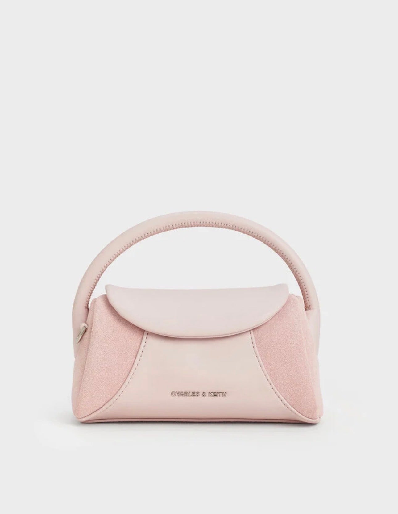 Girls' Nelly Recycled Suede Top Handle Bag - Pink