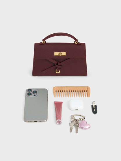 Tricha Knotted-Belt Top Handle Bag