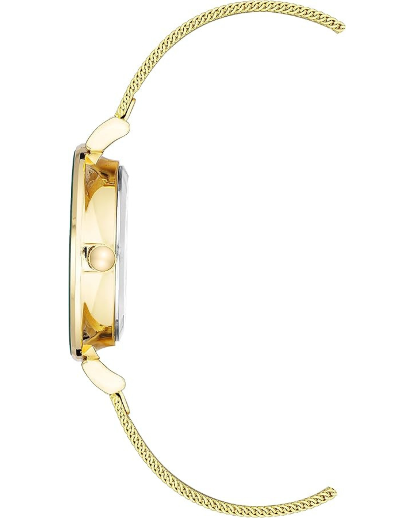 Women's Glitter Accented Mesh Bracelet Watch Gold/Black