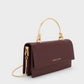 Kristine Sculptural-Handle Long Wallet - Wineberry Red