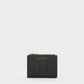 Apolline Textured Top-Zip Wallet - Black