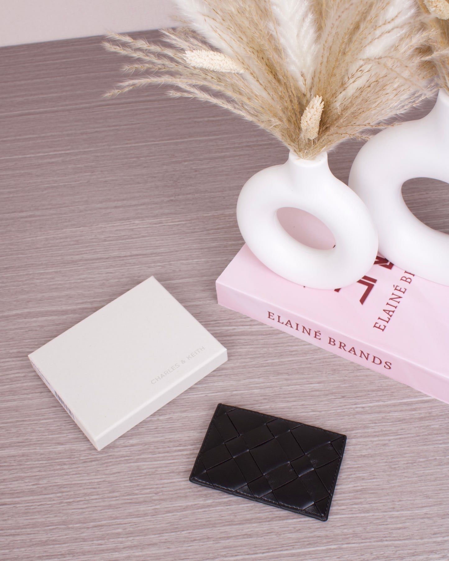 Ivette Woven Card Holder - Noir