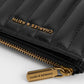 Donna Crinkle-Effect Panelled Top-Zip Wallet - Black