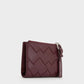 Ivette Woven Top-Zip Small Wallet - Wineberry Red
