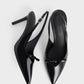 Bow Slingback Pumps - Black Box