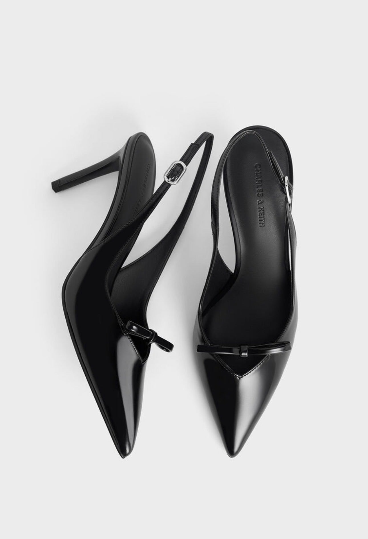 Bow Slingback Pumps - Black Box