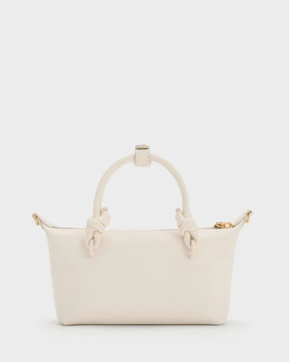 Sammie Knotted-Handle Tote Bag - Cream