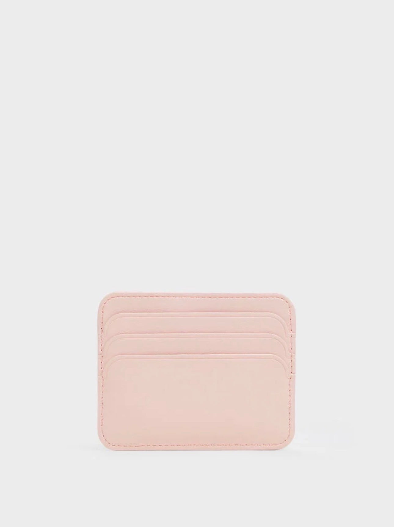 Cleo Quilted Card Holder - Soft Pink