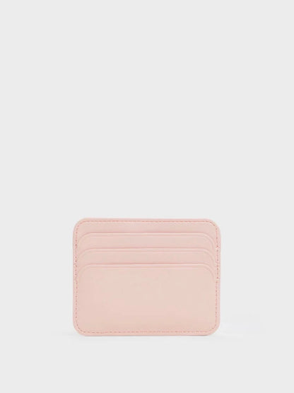Cleo Quilted Card Holder - Soft Pink