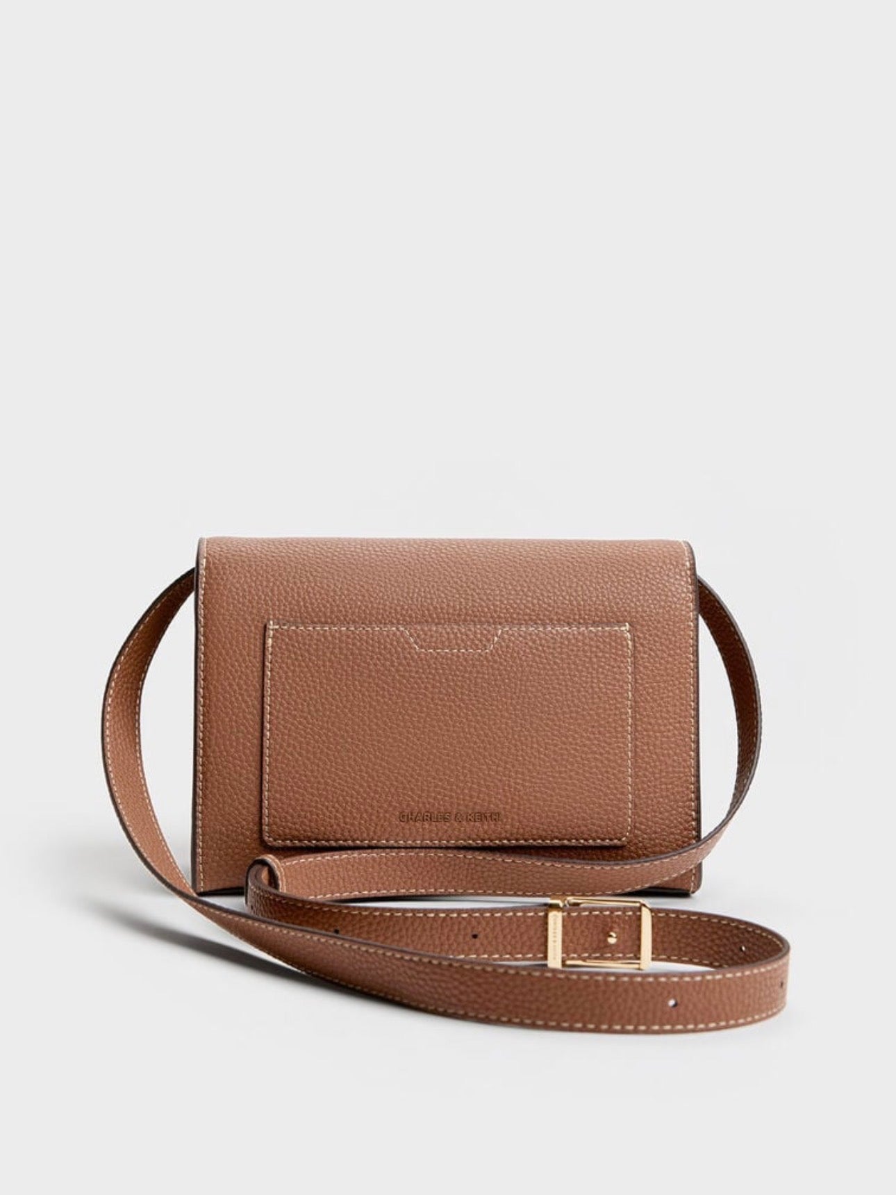 Chance Recycled Leather Turn-Lock Crossbody Bag - Chocolate