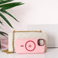 Paffuto Chain Handle Quilted Long Wallet - Cream