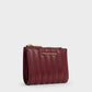 Donna Crinkle-Effect Panelled Top-Zip Wallet - Burgundy
