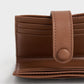Bliss Snap Button Card Holder - Chocolate